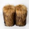 Winter fluffy snow boots women's warm anti-raccoon fur large size medium tube thickened black bear boots
