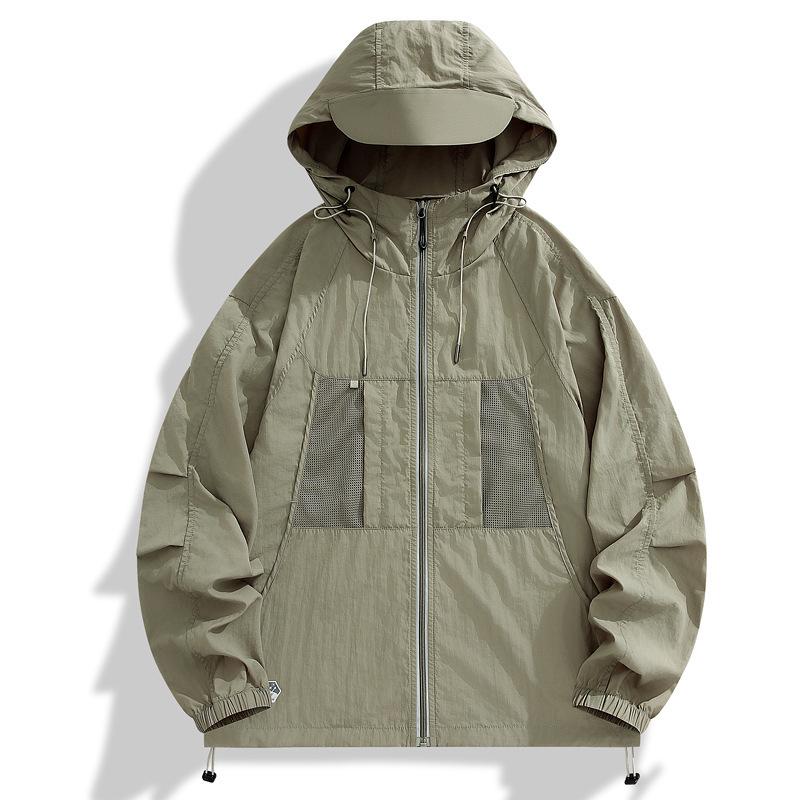 Unisex UV Protection Hooded Fishing Jacket - Summer Antibacterial Loose Fit Plus Size
