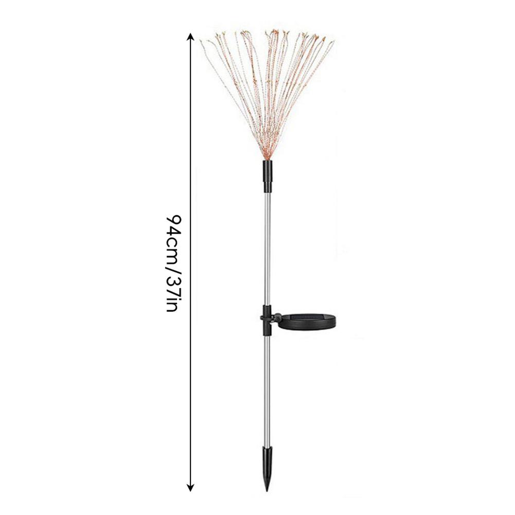 Solar Powered Sparkle Lawn Lights Outdoor Garden LED Dandelion String Lights Firework Design for Landscape Wedding Party Decor