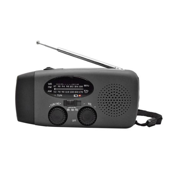 Solar Emergency Radio with LED Flashlight SOS Alarm Weather Forecast Emergency Crank AM/FM Radio USB Mobile Phone Charger