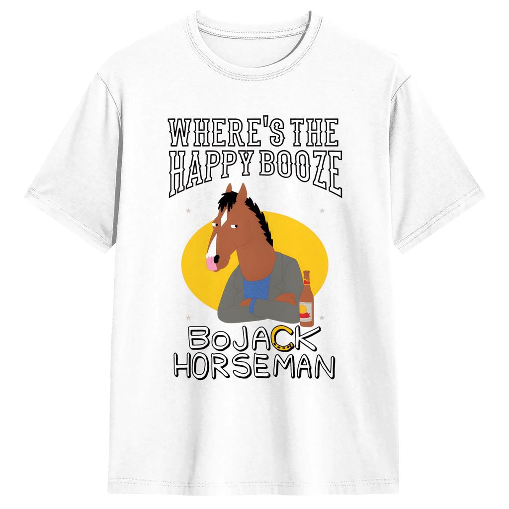 Übergroßes T-Shirt Sommer Bojack Horse Unisex Mode T-Shirts Reines Baumwoll-T-Shirt Für Unisex Y2k Lässige Kurzarm-Tops