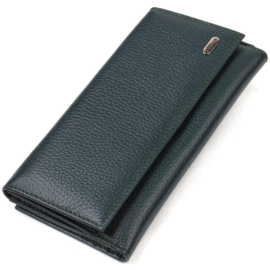Practical Women's Wallet Made of Genuine Leather Flotar CANPELLINI 21854 Green