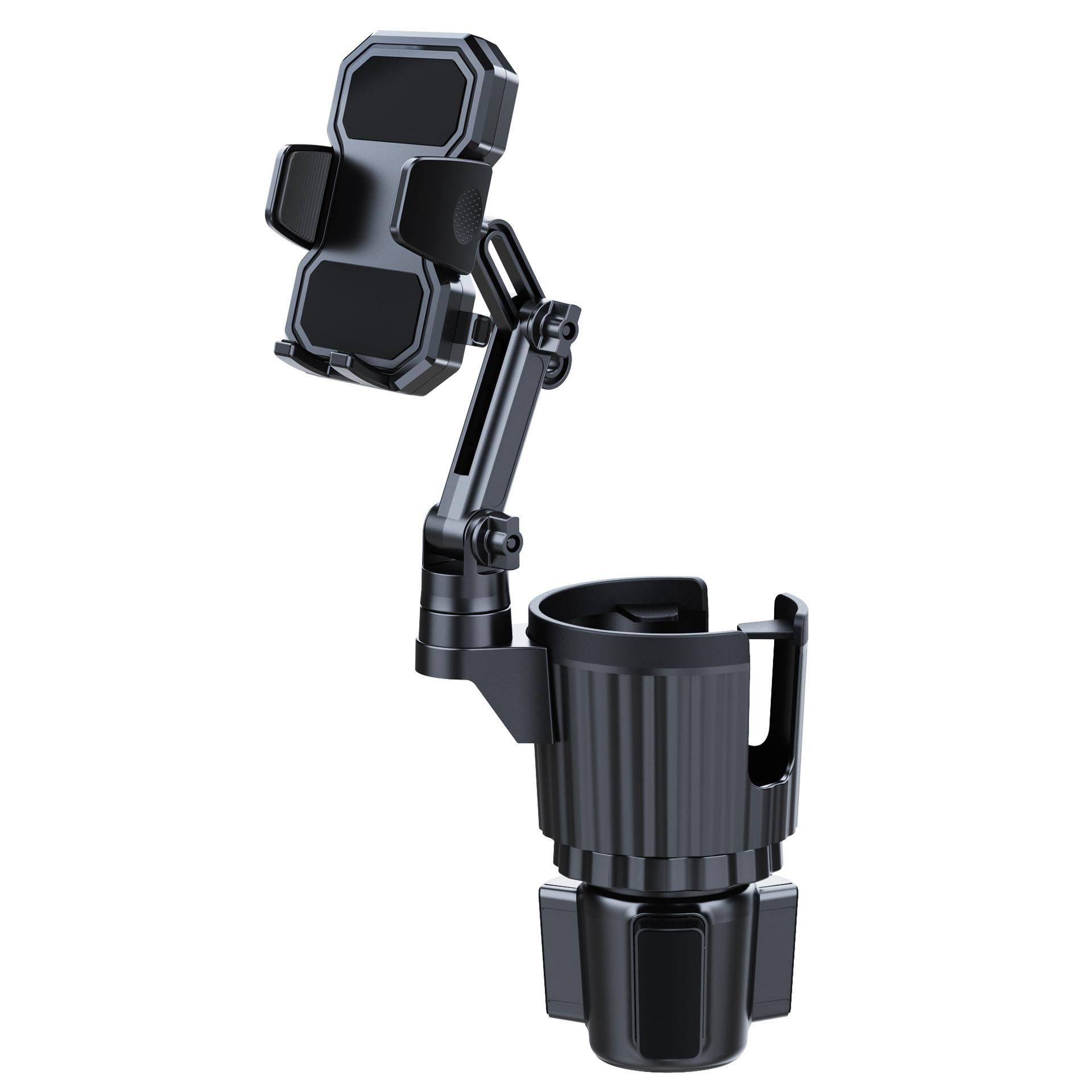 

Upgraded 2-in-1 Car Cup Holder Phone Mount 360° Rotatable Universal Cup Holder Phone Stand For iPhone Samsung Smartphones Clip-on A