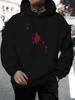 2026 Musikfestival Sommer Neuankunft Unisex Lässiger Vielseitiger Stil Modischer Hoodie mit Poker A Muster Design, Avantgardistischer Buchstaben Grafischer Druck, Tr