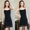 New Slim-Fit Sleeveless Vest Dress: Mid-Length Spring/Autumn Camisole Style in Solid Color