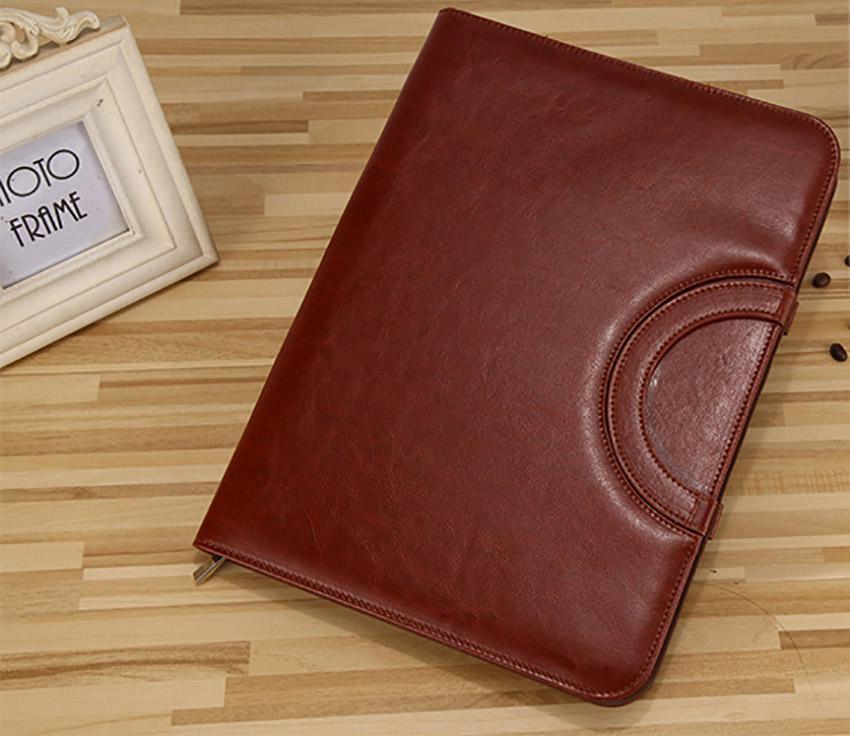 

Папка-конверт формата А4 из ПУ кожи на молнии, держатель для документов с калькулятором, портативный, для бизнеса, школы, для управления, портфель, с возможностью персонализации логотипа