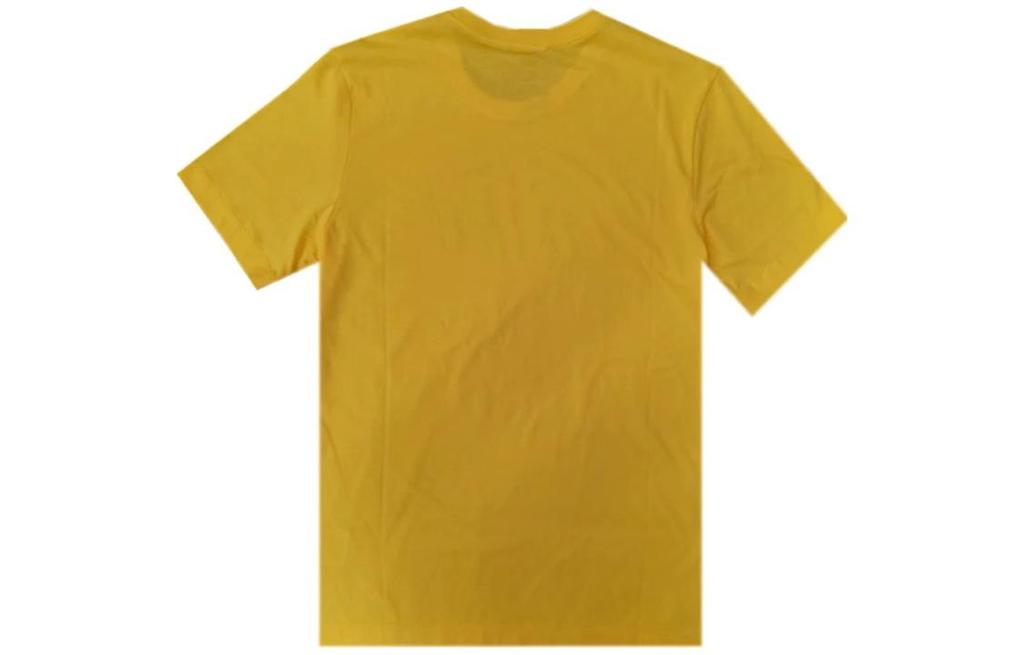 Nike T Shirts Men's Yellow Crew Neck Moderate Straight Fit CT0467-780