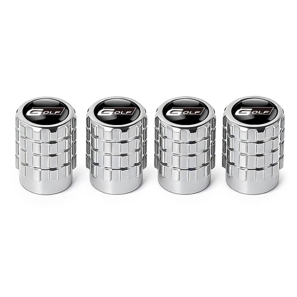 4PCS Metal Volkswagen Car Logo Wheel Tire Air Valve Dust Caps Accessories for VW GTI Caddy Golf Polo CC Passat Lavida mk5 Touran