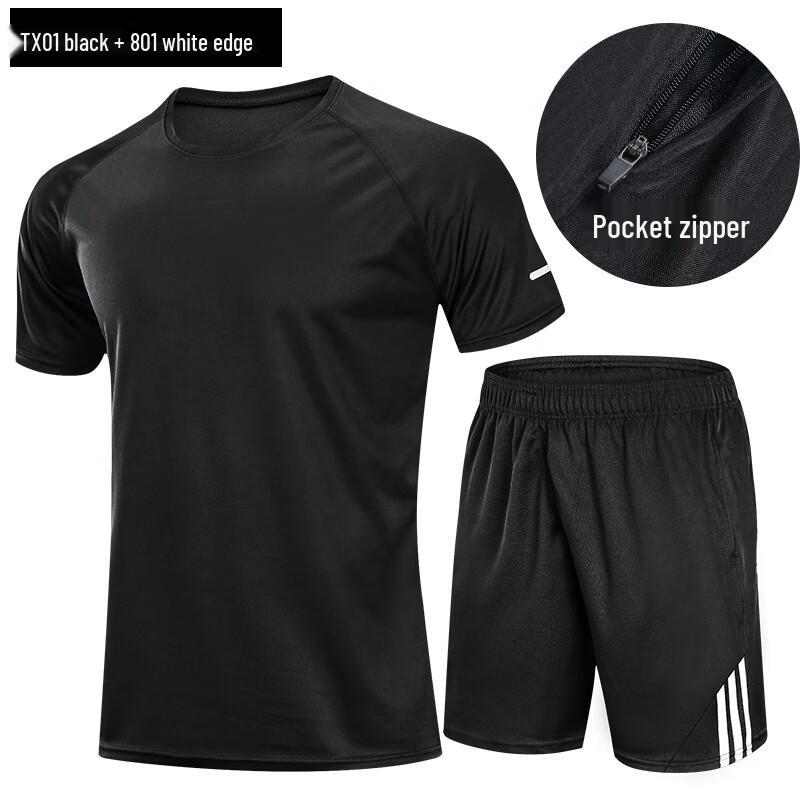 

WEZHO Short Sleeve Fitness Running Set