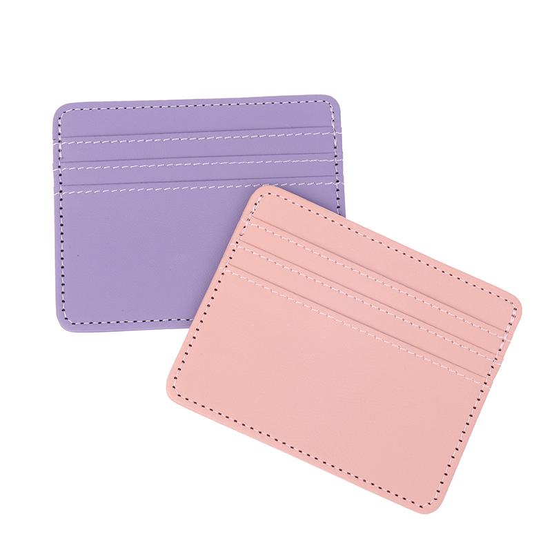 Mini Ultra-Thin Leather Wallet 4 Slots Cardholder Slim Bank Credit Card Holder Men'S Business Small Id Case For Women Purse