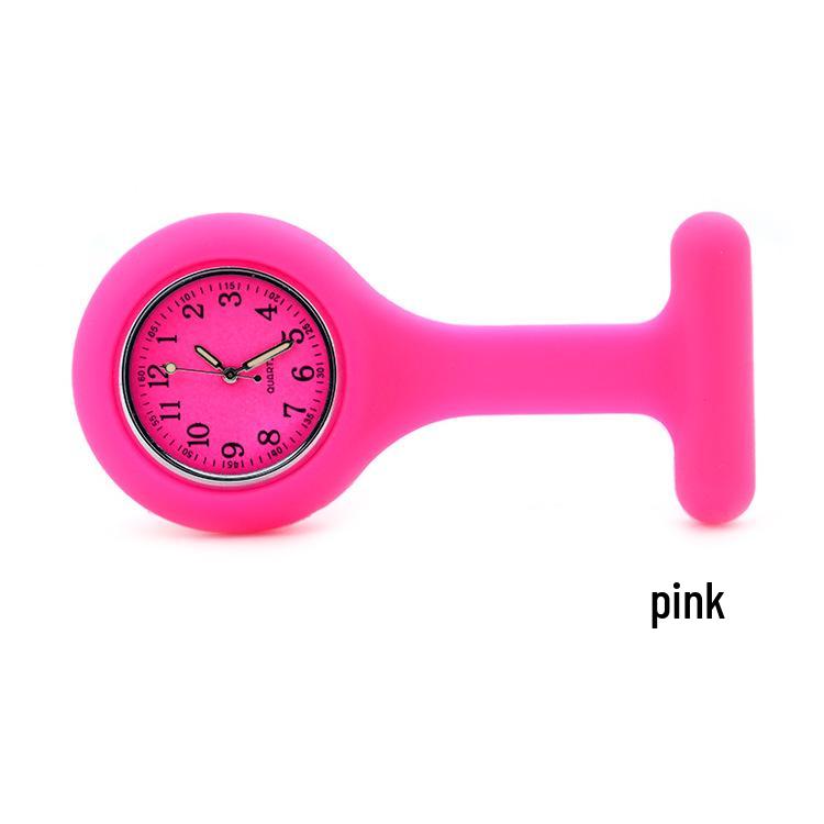 Luminous Silicone Nurse Pendant Watch with Color Dial for Hospital Use