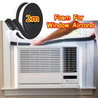 2M PU Sponge Window Air Conditioner Seal Strip Dustproof Soundproof Weather Strip for Home AC Unit Installation