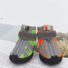 4Pcs Dog Shoes Reflective Breathable Mesh Fabric Zipper Closure Puppy Sport Boots for Walking
