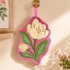 Gifts Coral Fleece Flower Hand Towel Hanging Loop Floral Pattern Hand Drying Towel Thickened Decorative Hand Towel Kitchen