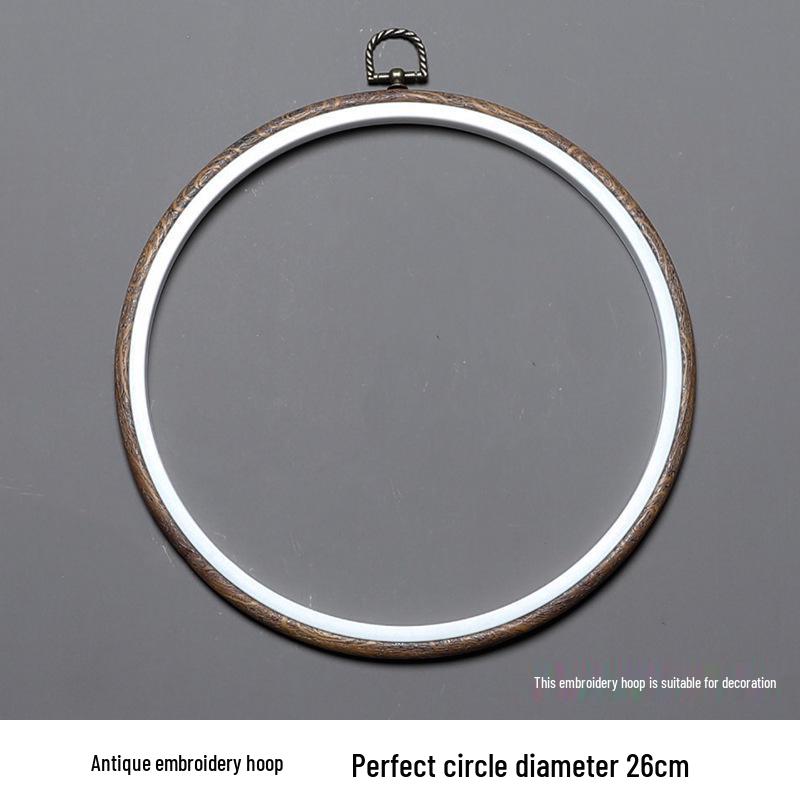 Bamboo-Style Plastic Embroidery Hoop: Handmade DIY Round Frame & Stand