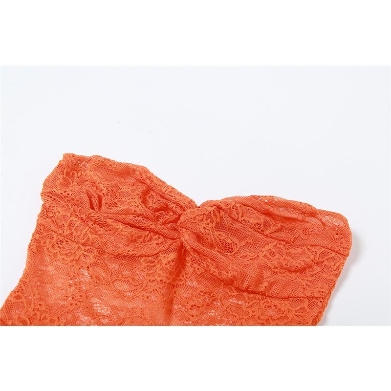 Vestidos de verano sexys con encaje transparente que adelgazan la cadera para mujer