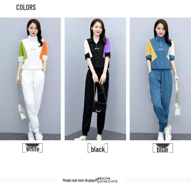 Women's Sporty Chic Petite Two-Piece Set - 2022 Summer Style - Figure-Flattering & Youthful Look