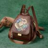 Elefantenprägung PU-Rucksack Leichter Multifunktionaler Anti-Diebstahl-Rucksack Multifunktionaler Umhängetasche