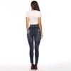SCIONE 2019 Imitation Denim Hollow Leggings Peach Heart Net Pants High Waist Super Elastic Nine Pant