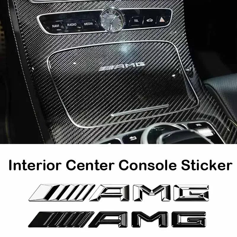 YEW1 MAYBACH 4MATIC AMG TURBO Letter Emblem Badge Interior Center Console Logo Car Styling Accessory 3D Sticker For Mercedes Benz1