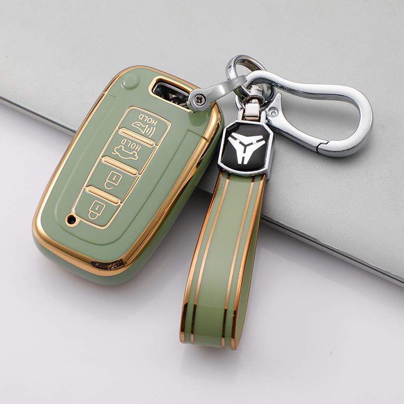 Hyundai Elantra 12th Gen, ix35, Sonata 8 Key Cover - Drop-Proof Protection with Full Shell and Buckle.