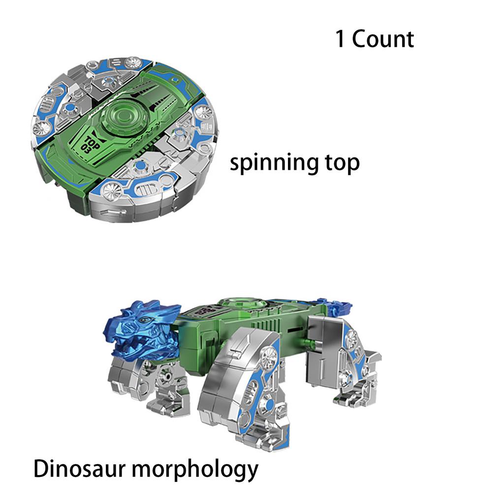 Creative Deformation Robot Dinosaur Top, Children'S Fingertip Top Decompression And Release Toy