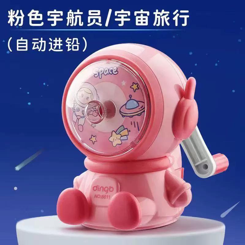 Astronaut Cartoon Pencil Sharpener Hand Manual Sharpener Kawaii School Supplies Cute Stationery Back To School Students Gift