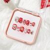 Bowknot Fireworks Kids Cartoon Fake Nails Gilded Cat Eyes Kids Fake Nail Extension  Student
