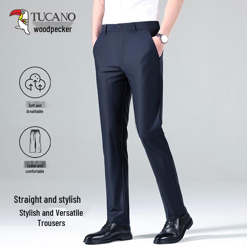 TUCANO Men s Summer Wrinkle-Resistant Business Casual Trousers 40