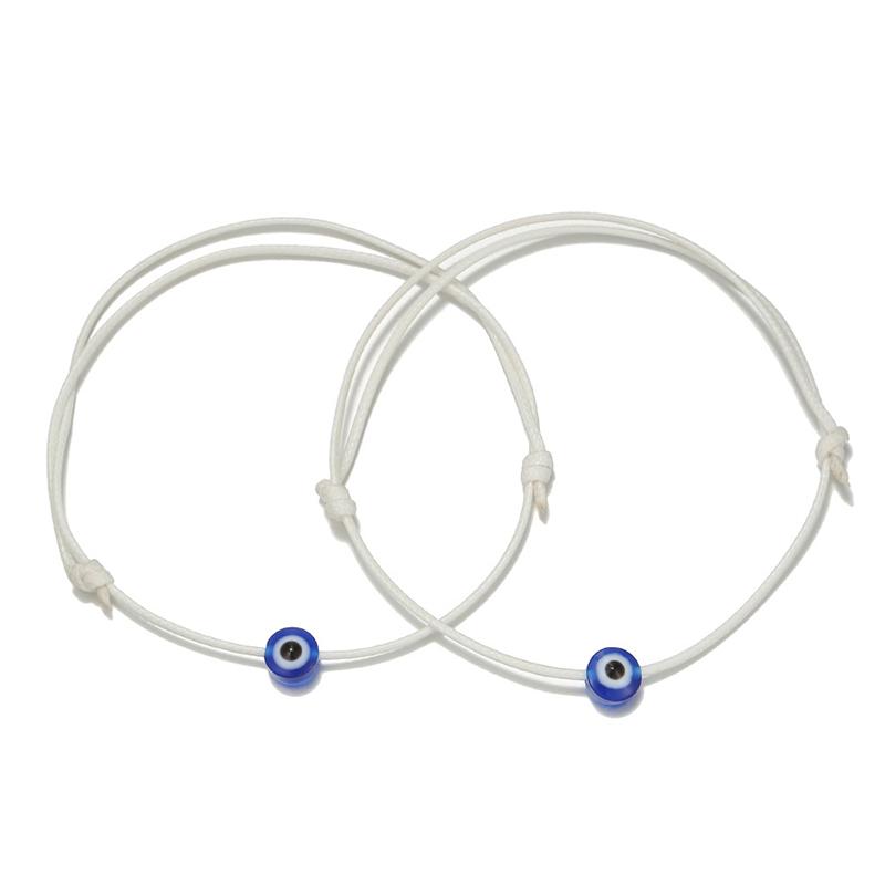 1 Paar   Retro Farbe Seil Teufelsauge Handseil Handgewebte Armbänder Paar Freunde Armband