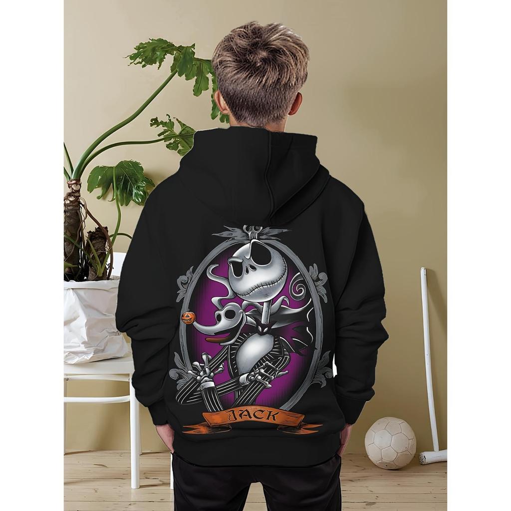 Children's Clothing, Boys' Creative 3D Printed Hooded Sweatshirt, Boys' Casual Sports Long Sleeved Hooded Top