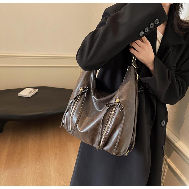Autumn and winter large-capacity bag women's 2025 new shoulder messenger tote bag slack backpack
