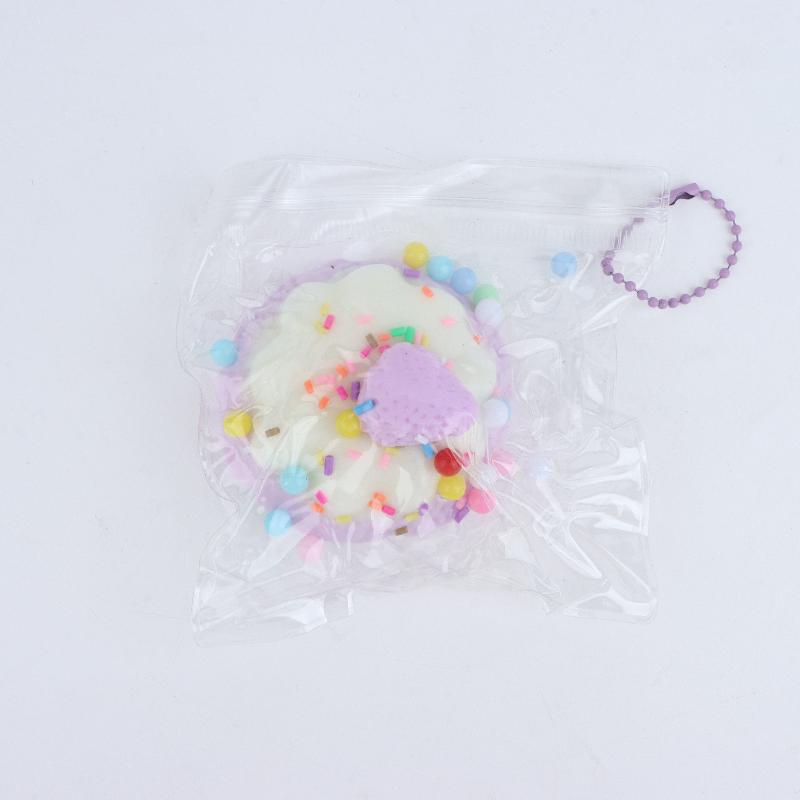 Stress Relief Pinch Ball Simulated Milk Cake Slow Rebound Maltose Squeeze Toy for Adults Kids Birthday Gift Idea
