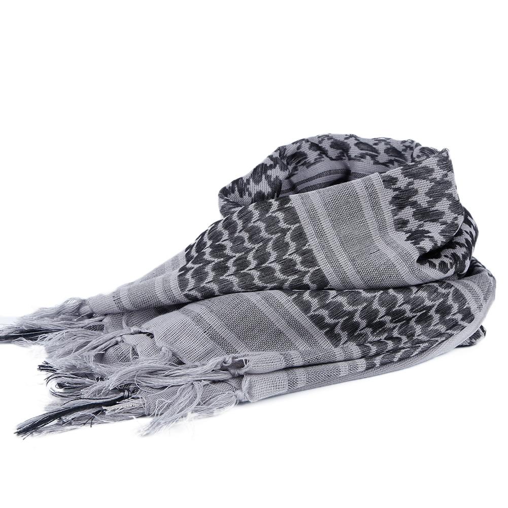 Top Blue Unisex Military Winter Shemagh Tactical Scarf 100% Cotton Keffiyeh Scarf Wrap Outdoor Hiking Hunting Windproof Sacrves