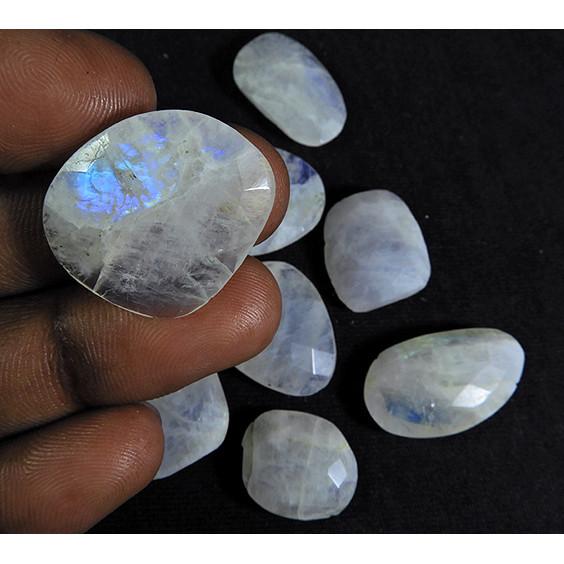 149Cts. Natural Rainbow Moonstone Briolette Cut Fancy Gemstone 09Pcs Lot RML-607