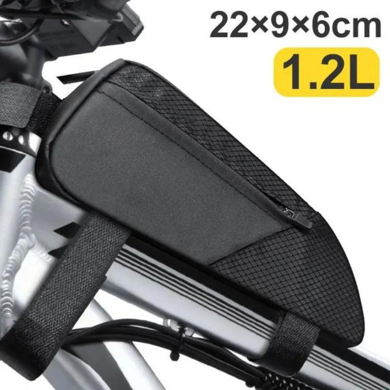 

1 шт. велосипедная сумка, водонепроницаемая, для верха передней трубы велосипедной рамы, большая вместимость, горный велосипед, шоссейный велосипед, черные аксессуары для велосипеда