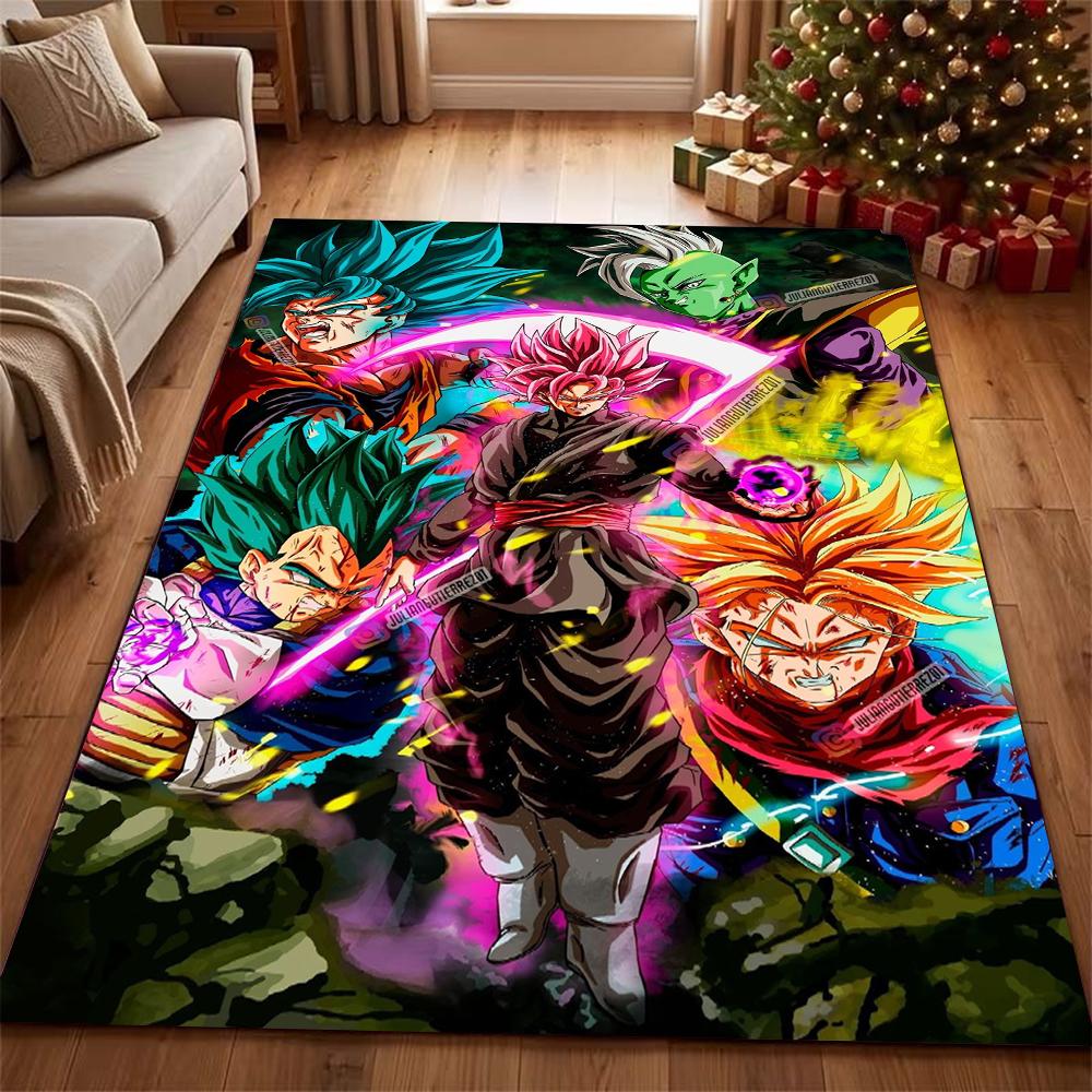 Goku'S Many Forms Printed Rug Nonslip Durable Carpet For Study Reading Area Home Party Decor Birthday Gift