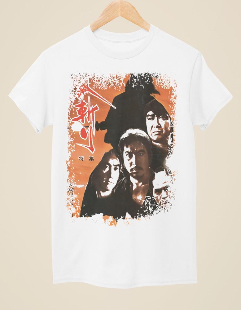 

Hitokiri - Japanese Movie Poster Inspired Unisex White T-Shirt Unisex T-Shirt XXXL