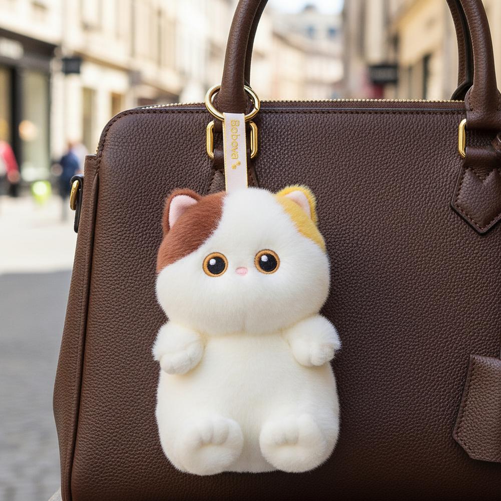 Katze Lustiger Plüsch Schlüsselanhänger Kreative Hässliche Niedliche Kätzchenpuppe Tasche Anhänger Cartoon Plüschtier Für Rucksack Auto Dekoration Geschenk