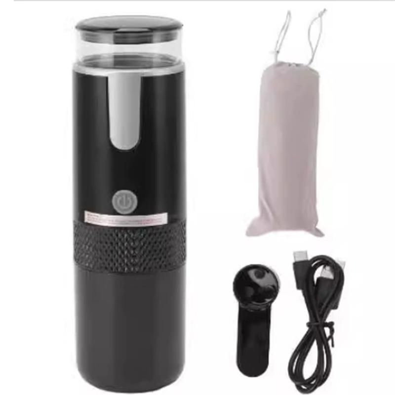 WORTHOWN-Coffeemaker Type C Rechargeable Portable Coffee Maker 2 In 1 Design 1200Mah Battery One Button For Hiking