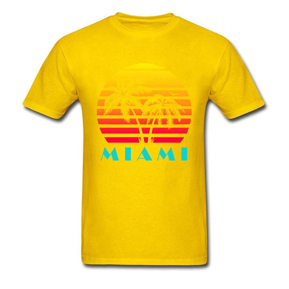 Summer Fashion Tshirt Mens American Miami Sunset Scenery Graphic T Shirts for Adult Happy Beach Holiday T-Shirt