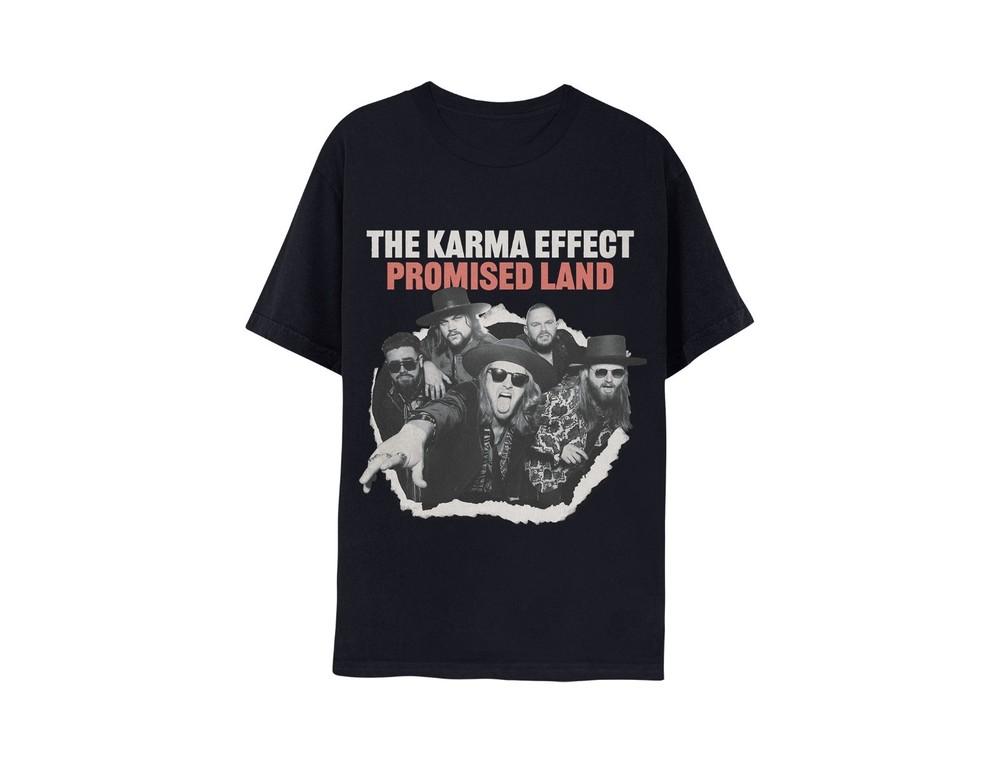 Футболка с коротким рукавом Земля Обетованная от The Karma Effect, черная - НОВАЯ Унисекс футболка M
