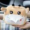 Cute Short Plush Tissue Boxes Cartoon Tissue Box Holder Bracket Auto Armrest Box Car Seat Back Car Decorations Car Tissue Holder