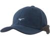 Mizuno Breath Thermo Golf Fleece Cap with Ear Sea Free Size E2MWA508 Covers, Earmuffs, Moisture-Wicking, Heat-Generating Hat, Navy, Men's, (Head