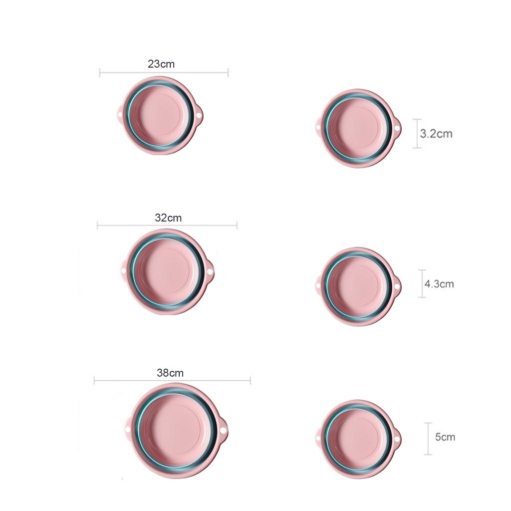 Baby Wash Basin Household Portable Folding Basin Plastic Clothes Vegatable Washing Basin