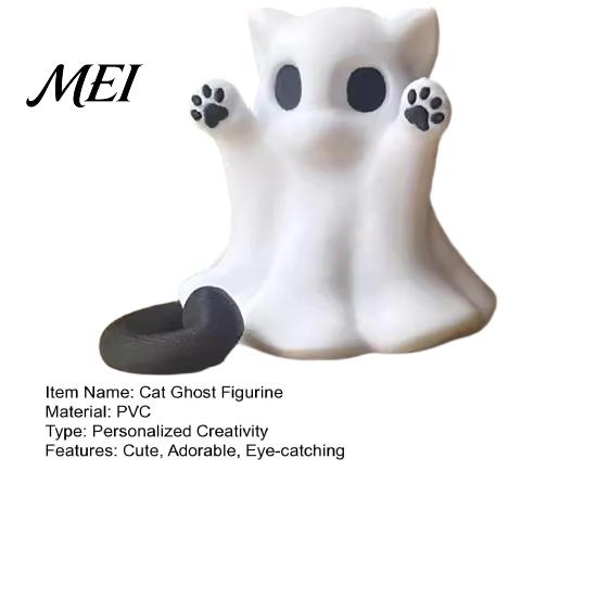 Lustige Geschenke für Katzenliebhaber Halloween Geisterstatue, Niedliche Figur, Cartoon-Thema Zimmerdekoration Spukige Dekoration für Zuhause Büro Schreibtisch Dekoration Statue
