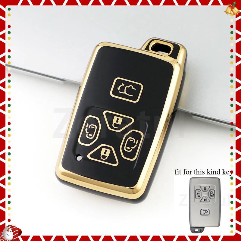 3/4/5 Buttons Auto TPU Remote Shell Fob Holder for Toyota Estima Alphard Vellfire Key Case Cover Keyless Protector Accessories