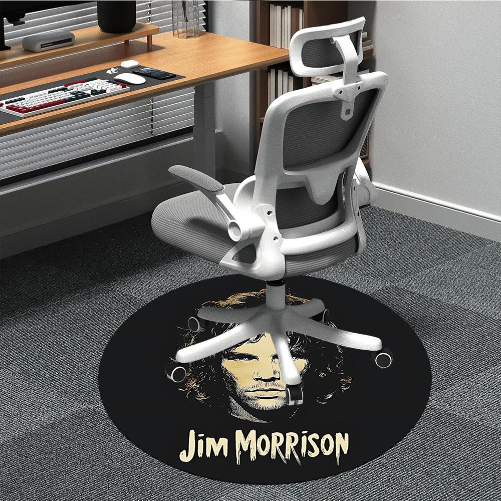 

1pc Jim Morrison Chair Carpet for Office, Non slip, Soft and Durable Office Rug for Interior Decoration 80cm