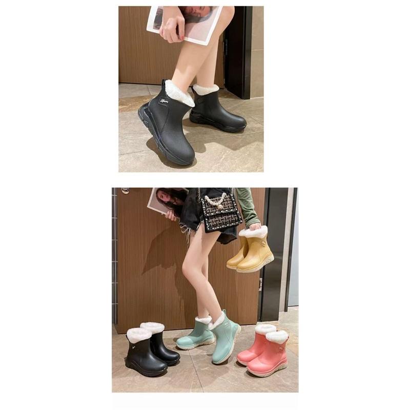 Ladies' Fashionable Low Cut Anti Slip Rain Boots And Rubber Shoes