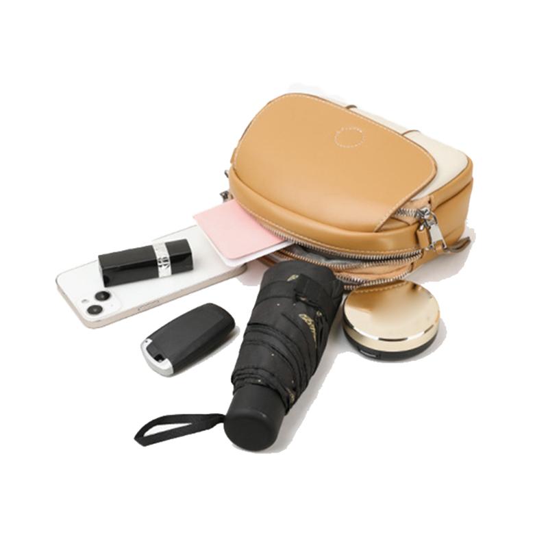 Women Vintage Contrast Color Flap Small Shoulder Bag PU Leather Shell Crossbody Bag Casual Style Shopper Handbag ARI